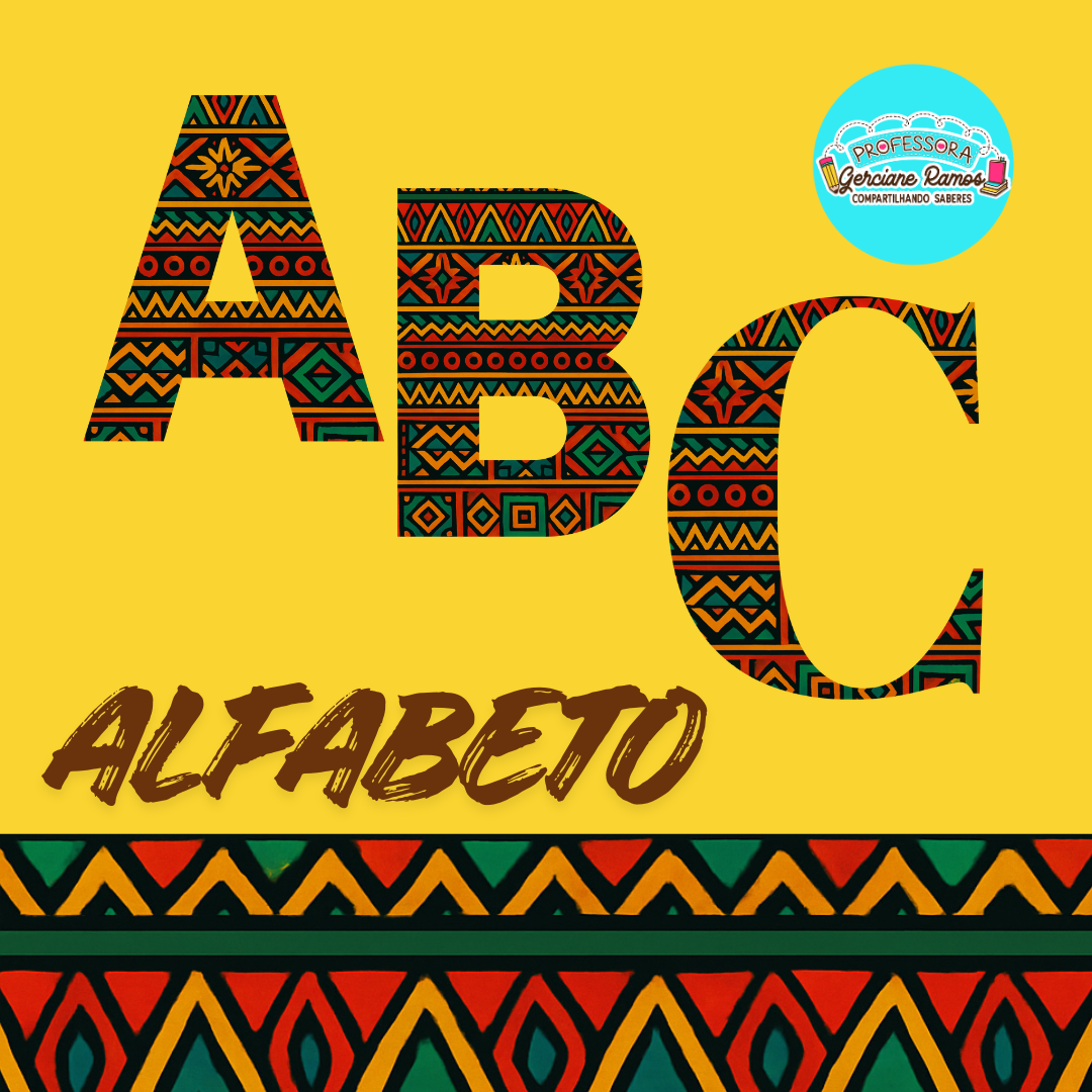 ALFABETO COM ESTAMPA AFRICANA