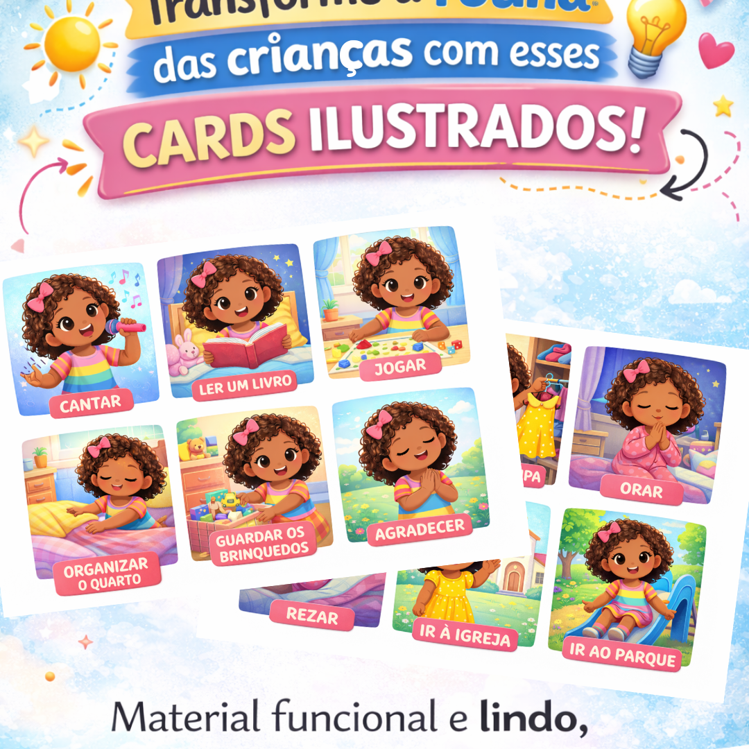 PARA MENINOS ROTINA VISUAL PARA CRIANÇAS – VERSÃO PARA MENINAS