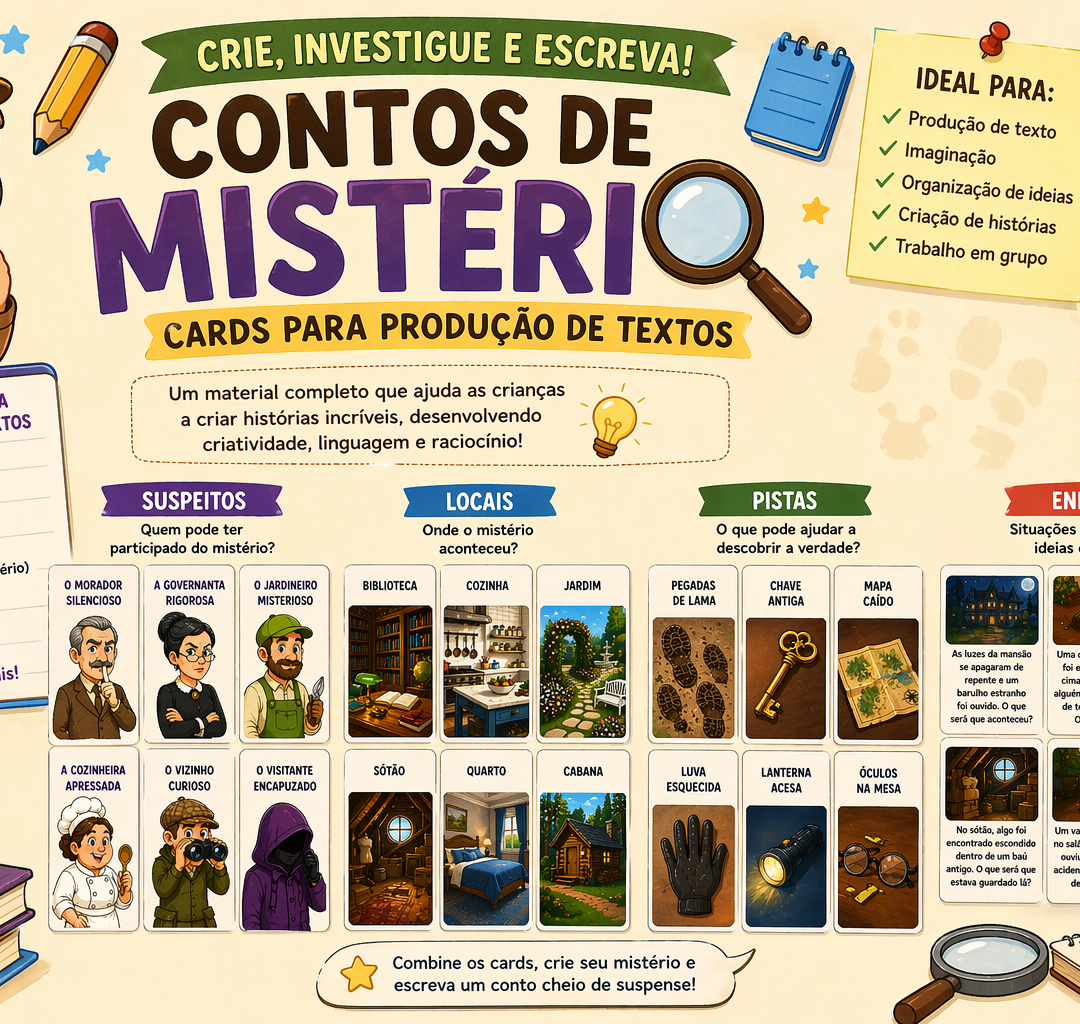 ELEMENTOS PARA PRODUÇÃO DE TEXTOS – CONTOS DE MISTÉRIO